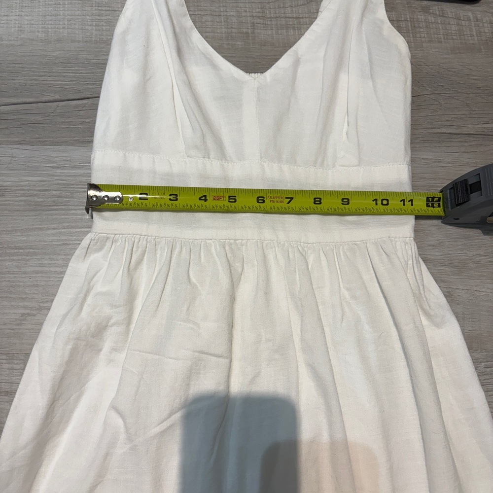 Abercrombie & Fitch White Linen Mini Dress - XS - Picture 6 of 7